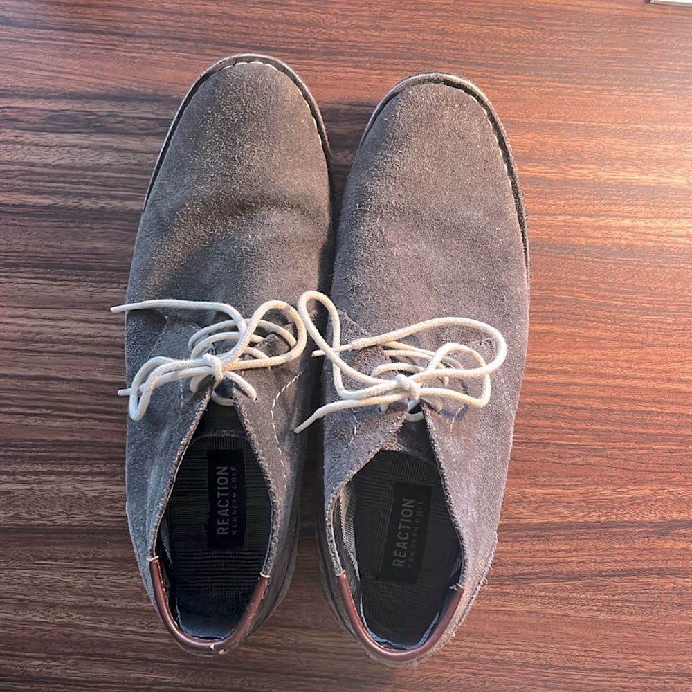 Kenneth Cole Reaction Men's Grey Leather Boots Size 11M